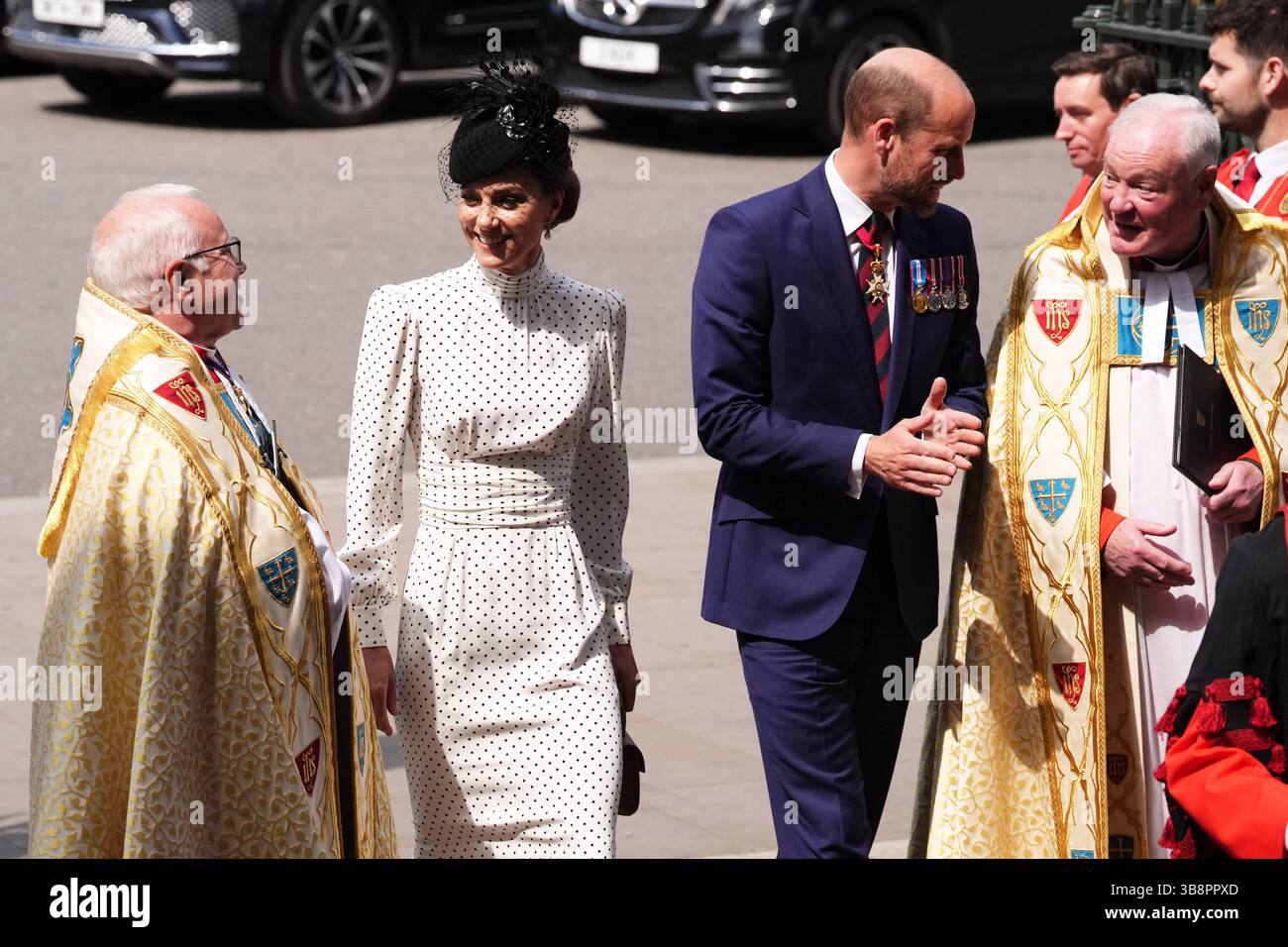 The Prince and Princess of Wales arrive to attend a Service of ...
