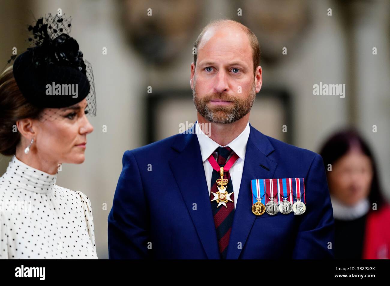 The Prince and Princess of Wales attend a service of thanksgiving at ...