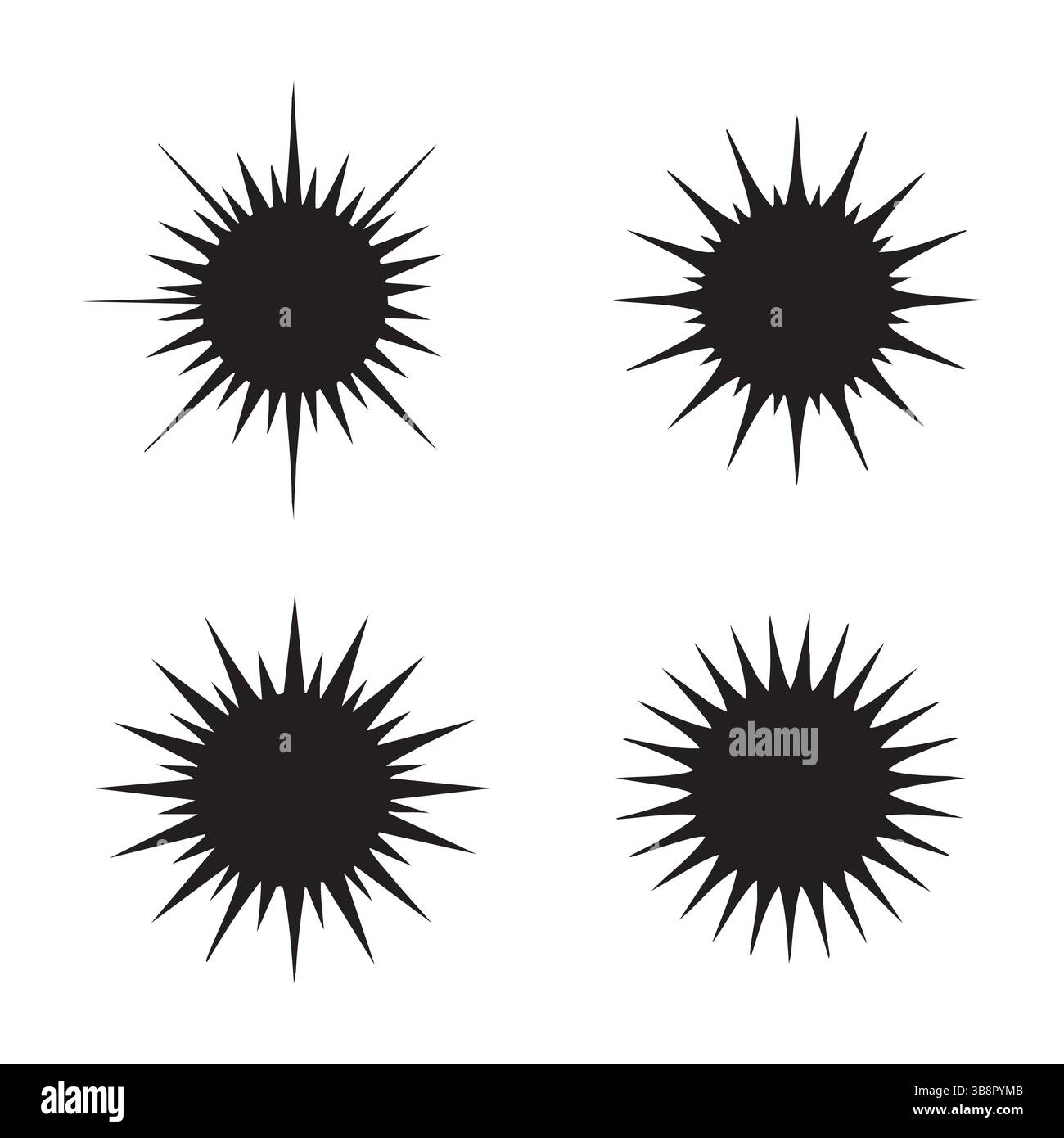 Set of sun silhouette on white background Stock Vector Image &amp; Art - Alamy