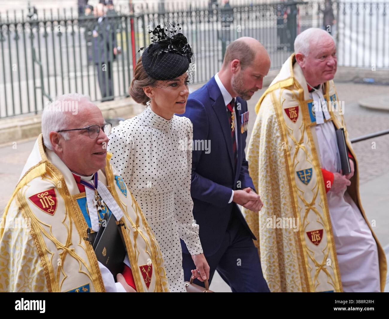 The Prince and Princess of Wales arrive to attend a Service of ...