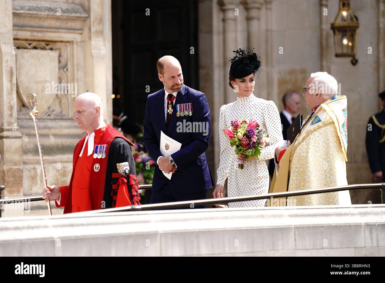 The Prince and Princess of Wales leave after attending a Service of ...
