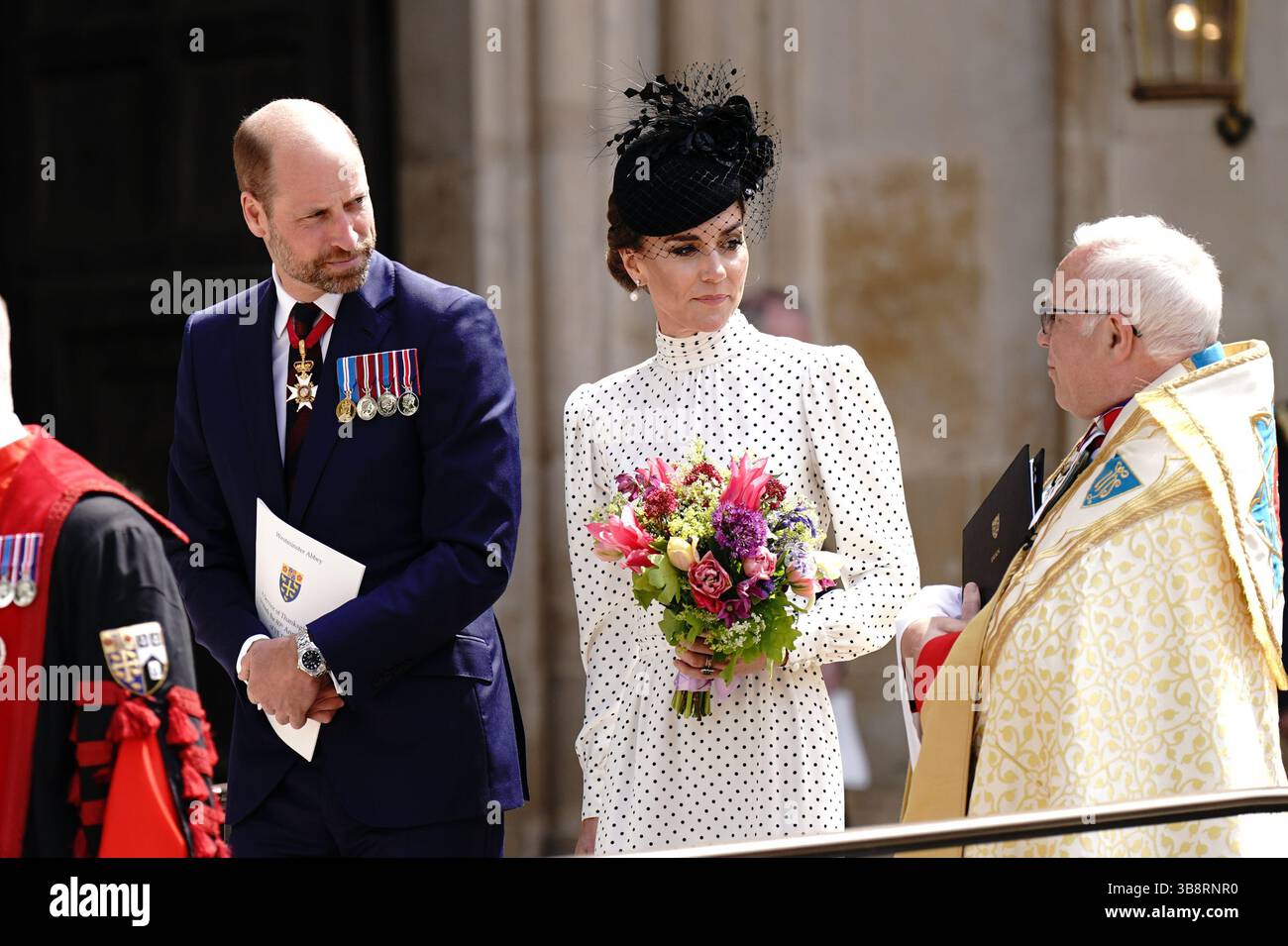 The Prince and Princess of Wales leave after attending a Service of ...