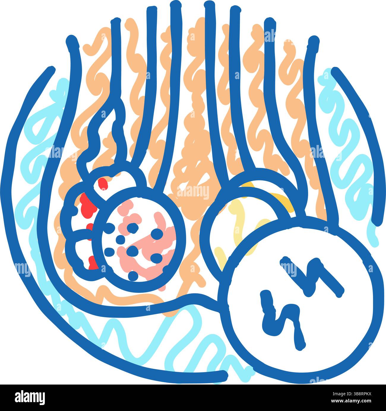 urodynamic testing urology icon doodle illustration Stock Vector Image ...