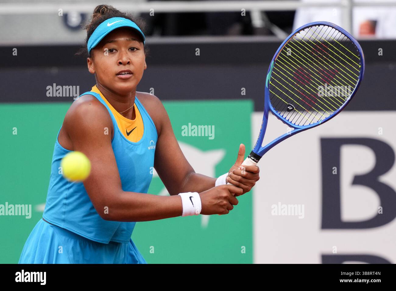 Naomi Osaka of Japan during the match against Viktorija Golubic of Swiss at the Internazionali