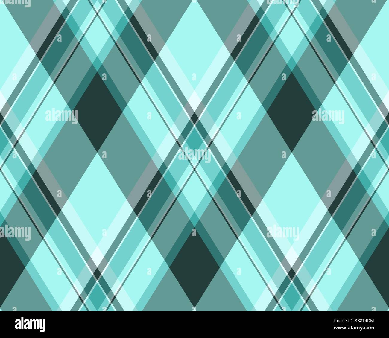 Stunning abstract diagonal plaid pattern in refreshing teal, mint, and ...
