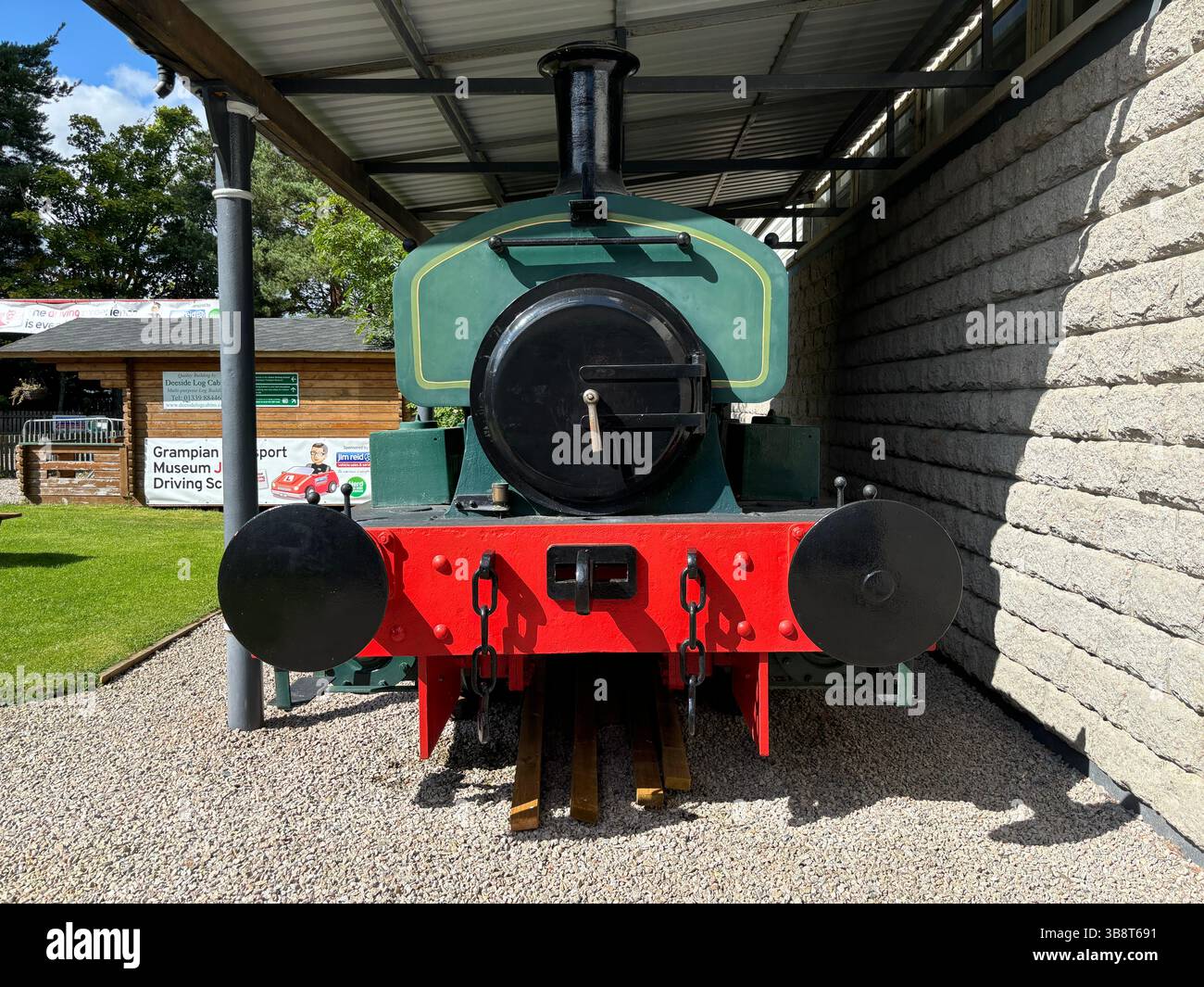 Vintage small steam train tank engine on display at the The Grampian ...