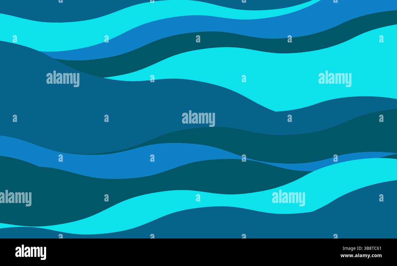 Abstract ocean wave pattern in calming blue tones. Perfect for website ...