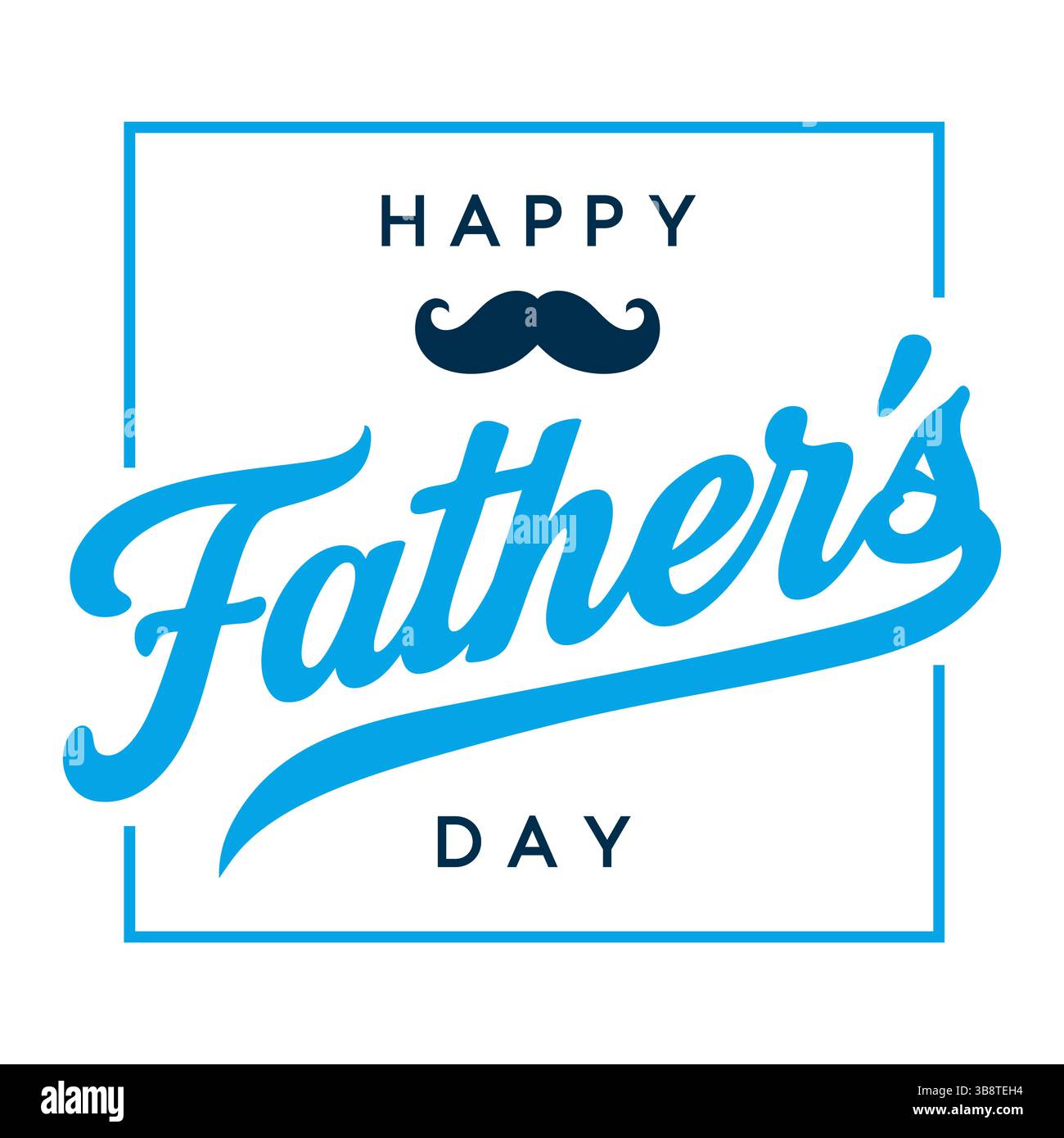 Happy Fathers Day background with a minimal typography design Stock ...