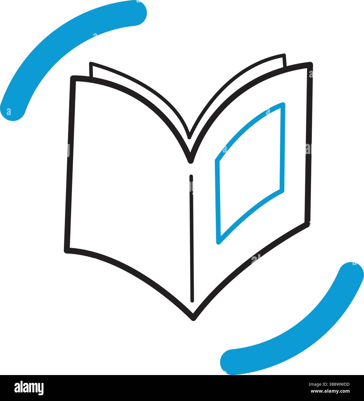 Opened book study icon. Vector illustration Stock Vector
