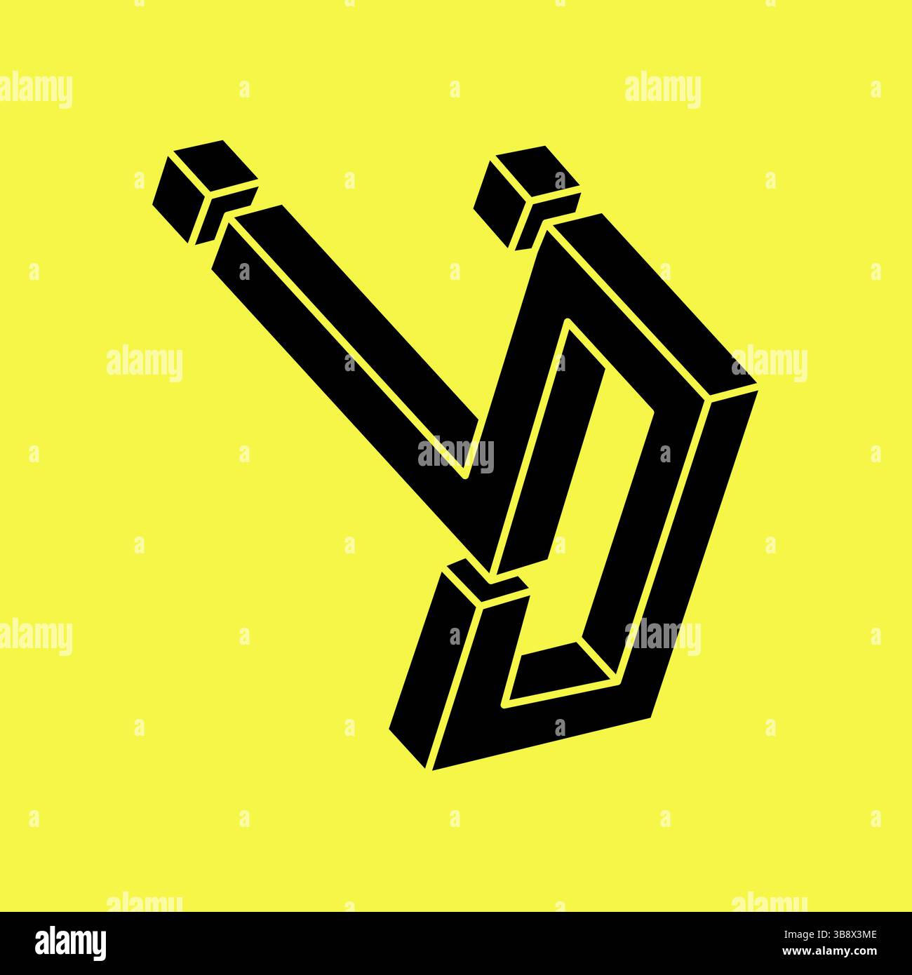Geometry. Impossible optical illusion shapes. Optical art object ...