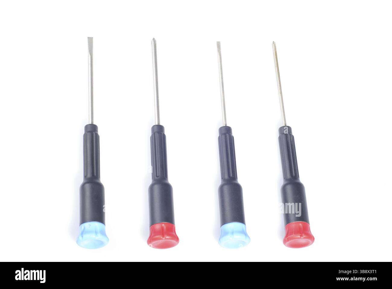 Four various screwdrivers isolated on white background Stock Photo