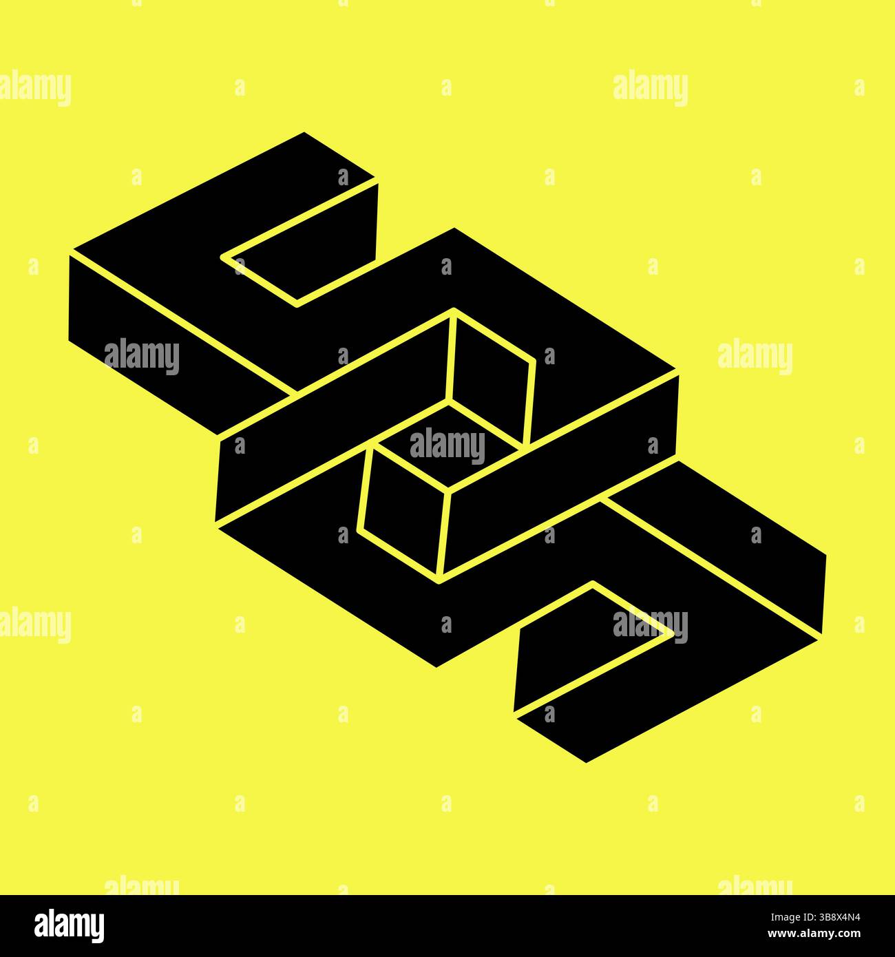 Optical illusion. Impossible shapes. Sacred geometry. Abstract eternal ...