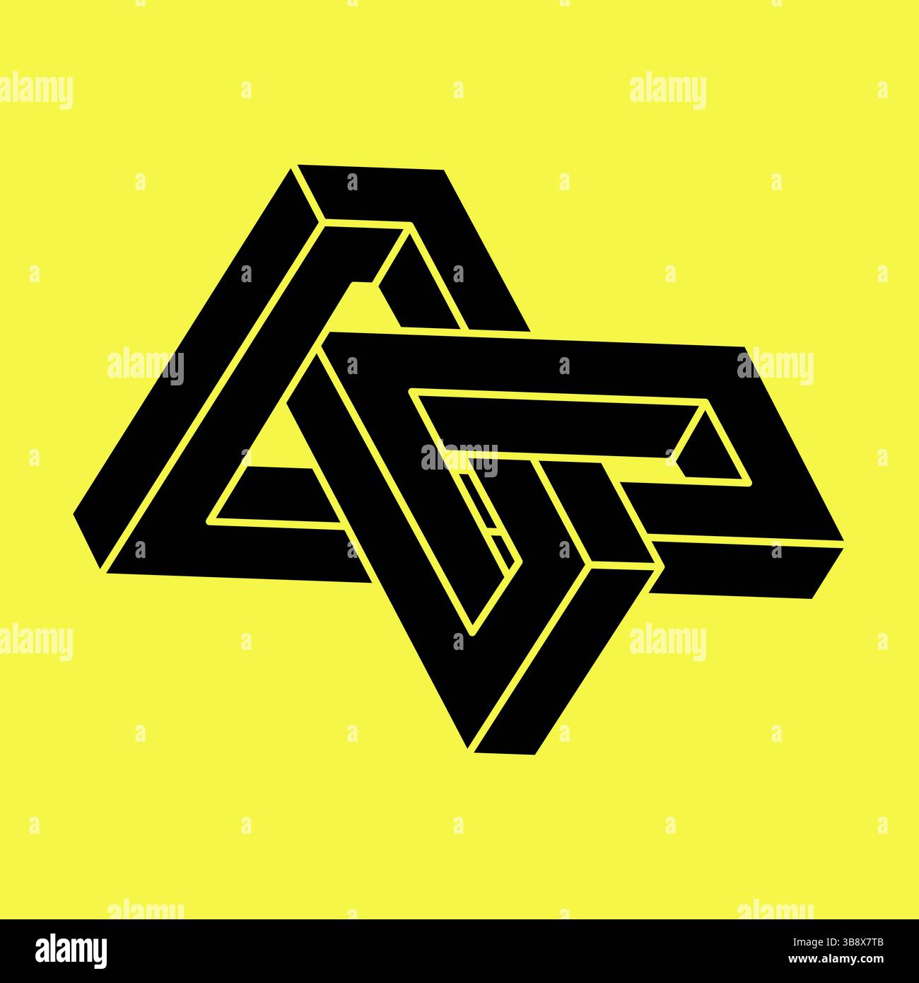 Impossible optical illusion shapes. Geometry. Optical art object ...