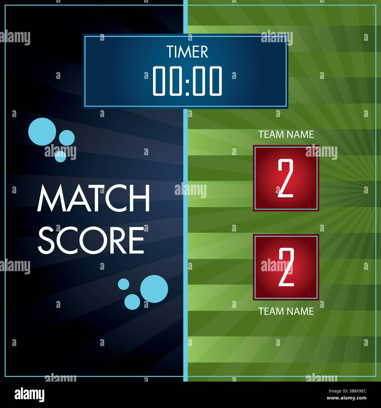 Final match scoreboard layout. Vector illustration Stock Vector Image ...