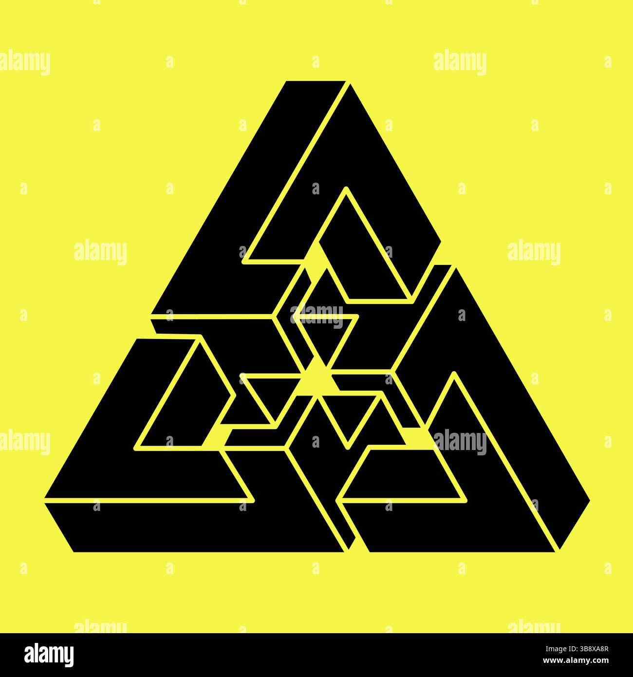 Impossible shapes. Web design elements. Optical illusion object. Geometric figures.  Stock Vector