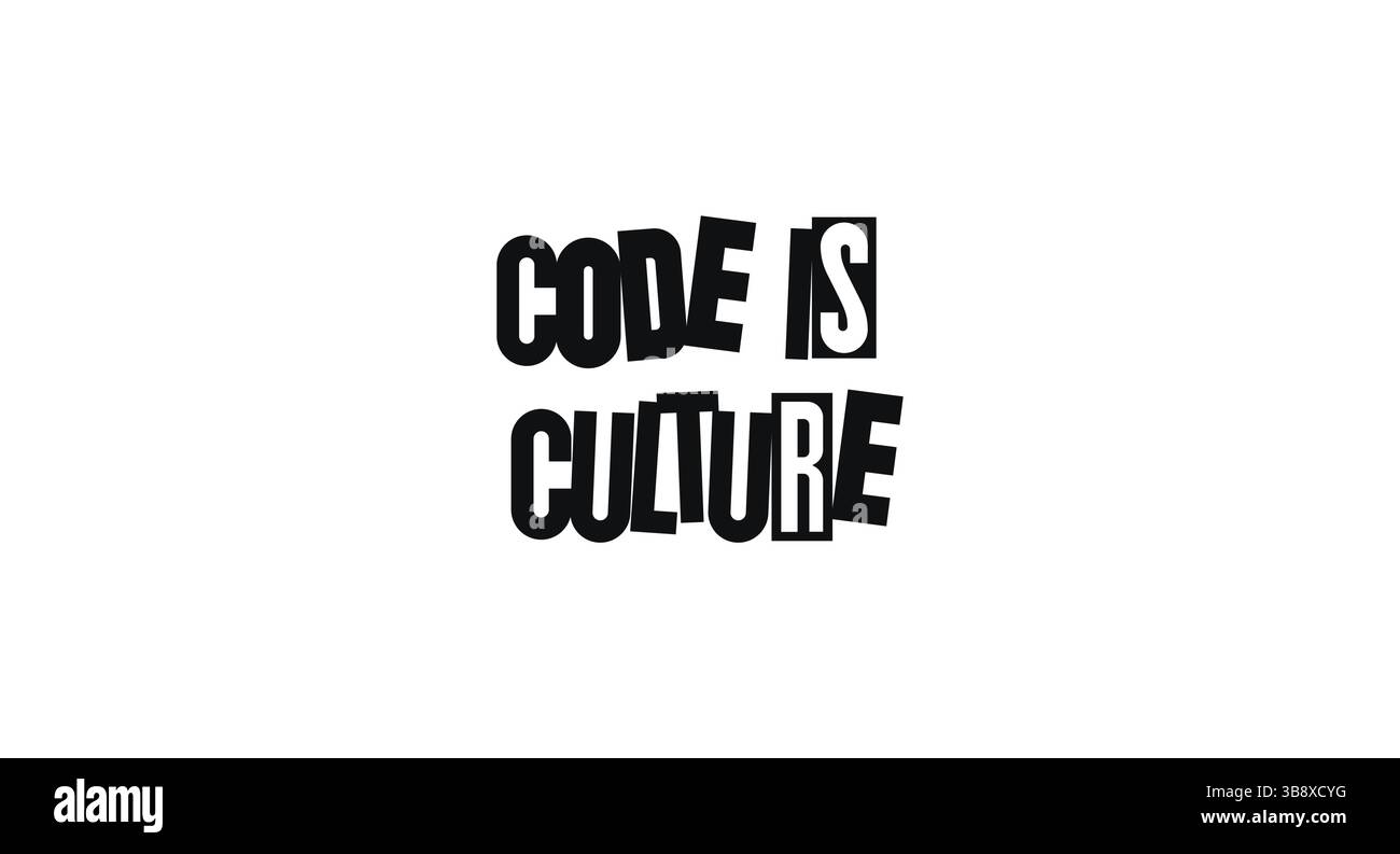 Modern Quote Code Is Culture In Bold Nerdy Typography. Statement For ...
