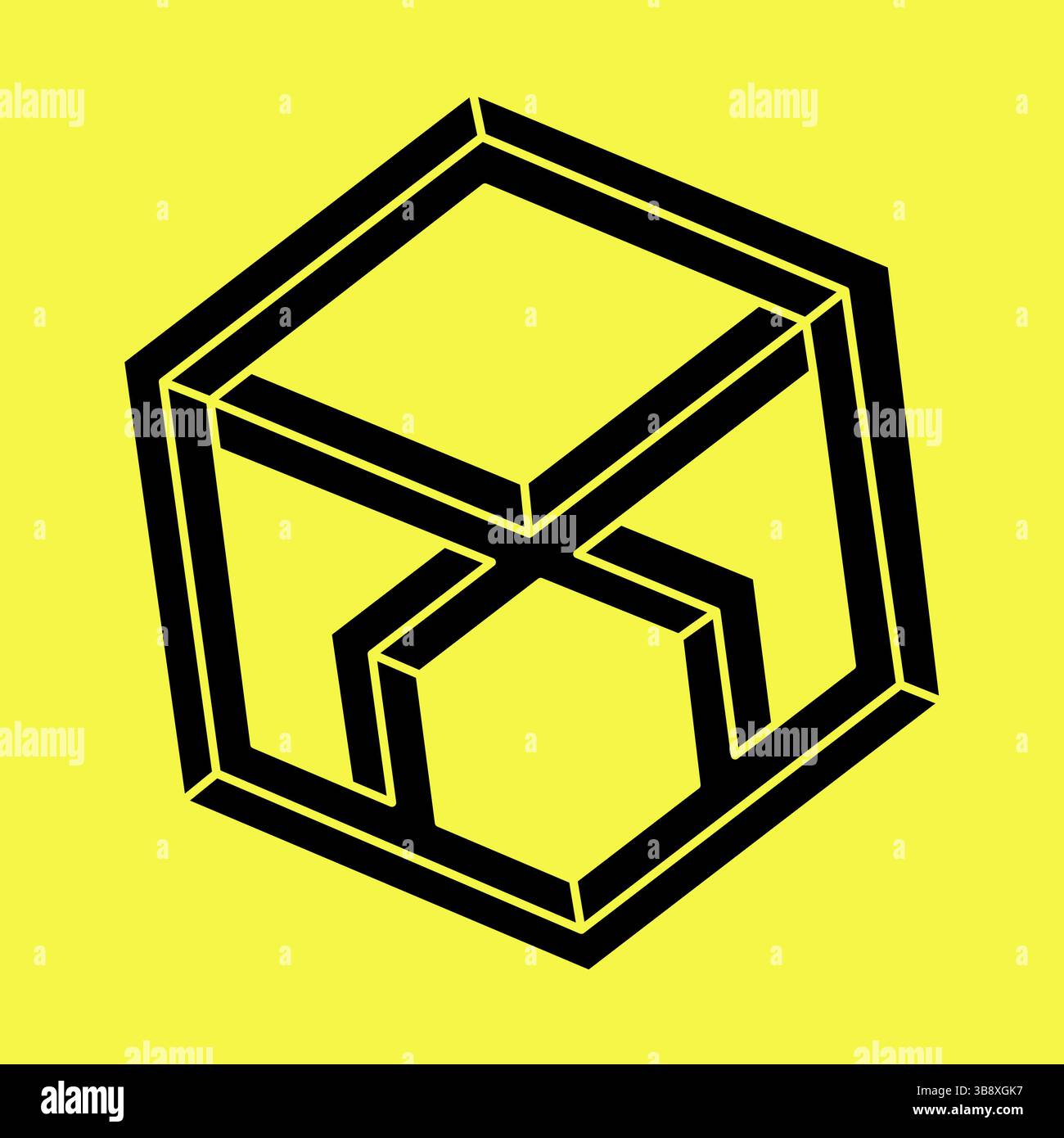 Impossible optical illusion shapes. Op art object. Impossible figures ...