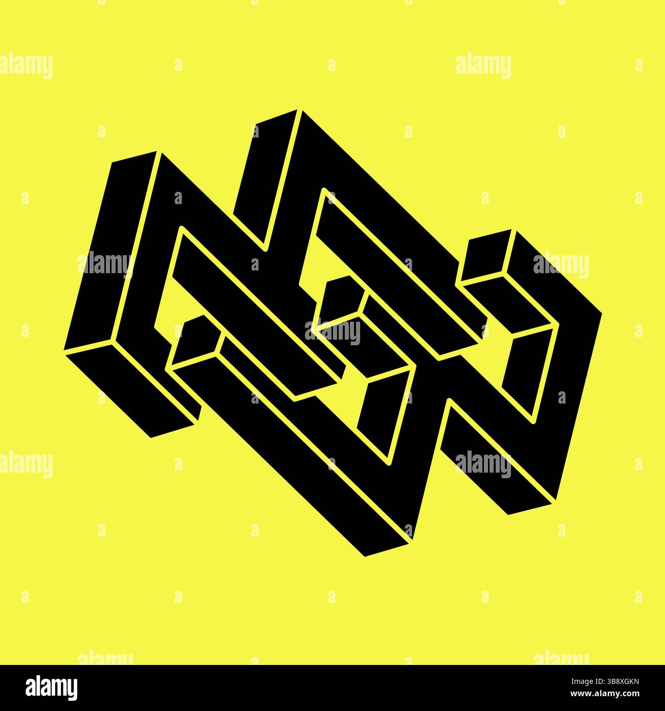 Impossible optical illusion shapes. Optical art objects. Geometry ...