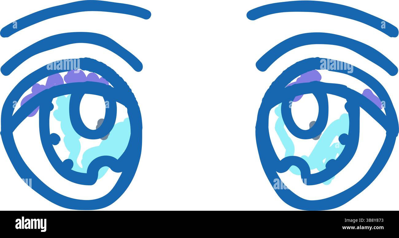 big eyes kawaii icon doodle illustration Stock Vector Image & Art - Alamy