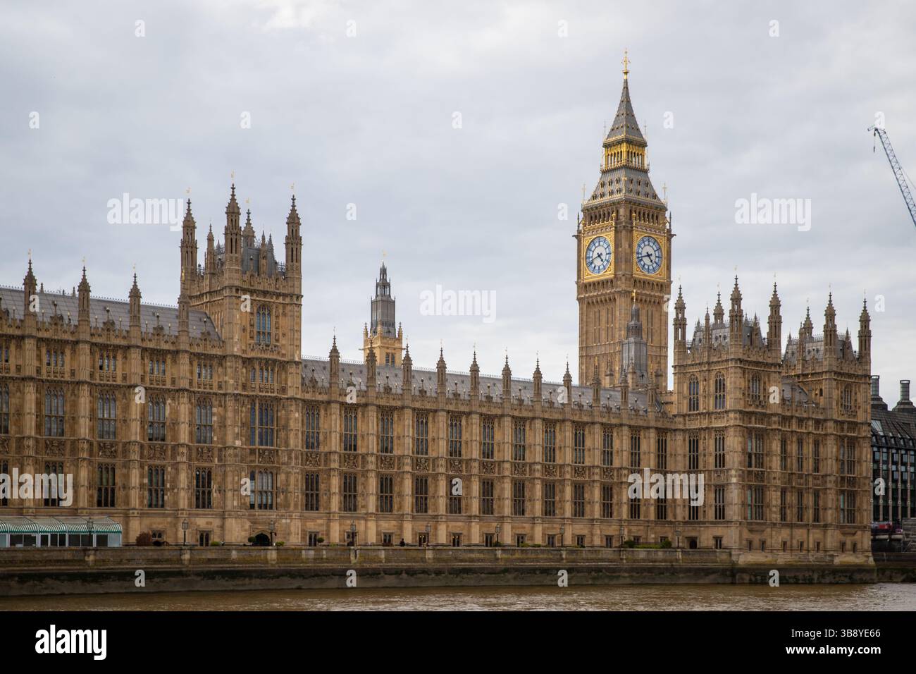 Palace of Westminster from the Thames Stock Photo