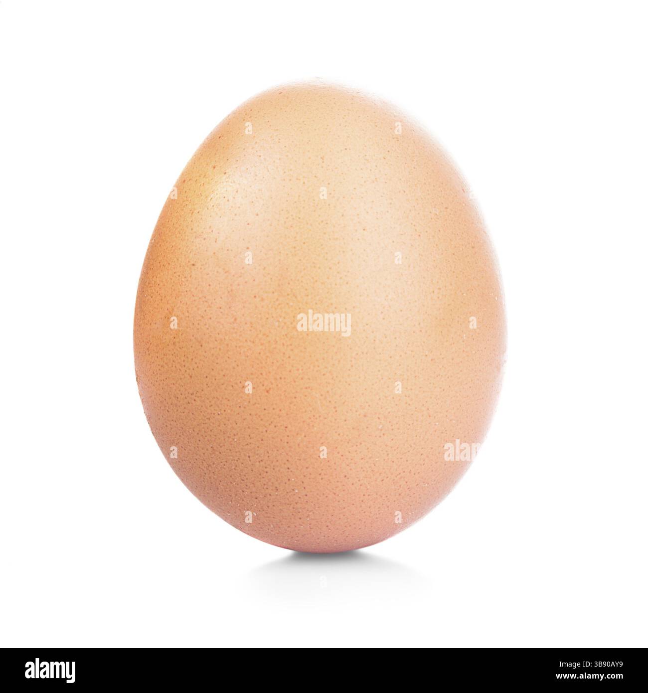 Beige egg isolated on a white background Stock Photo
