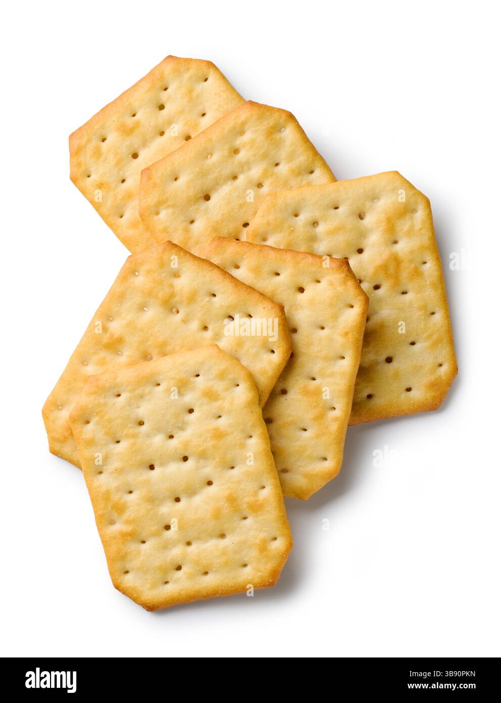 crackers isolated on white background Stock Photo
