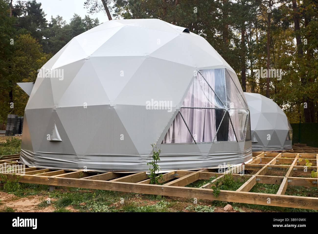 Geodesic domes for glamping and camping, thin-shell structure lattice ...