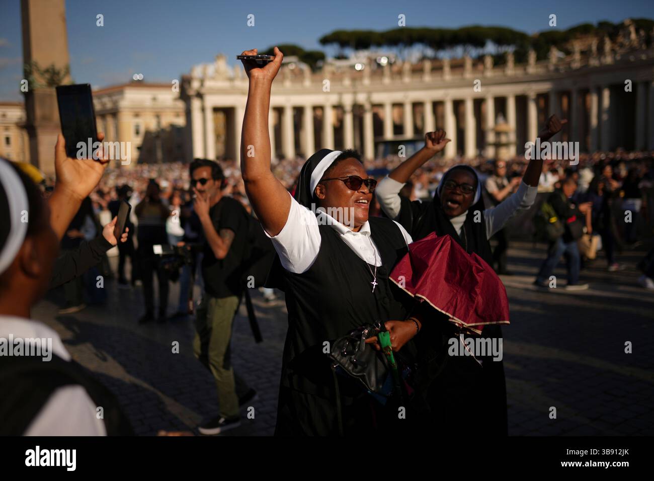 Nuns React After The Announcement Of The Newly Elected Pope Leo Xiv At
