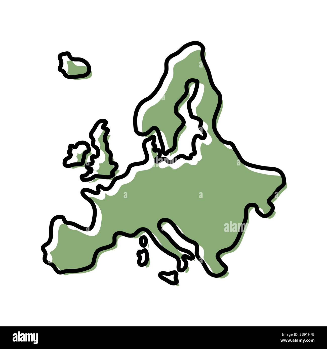 Central eastern europe map Stock Vector Images - Alamy