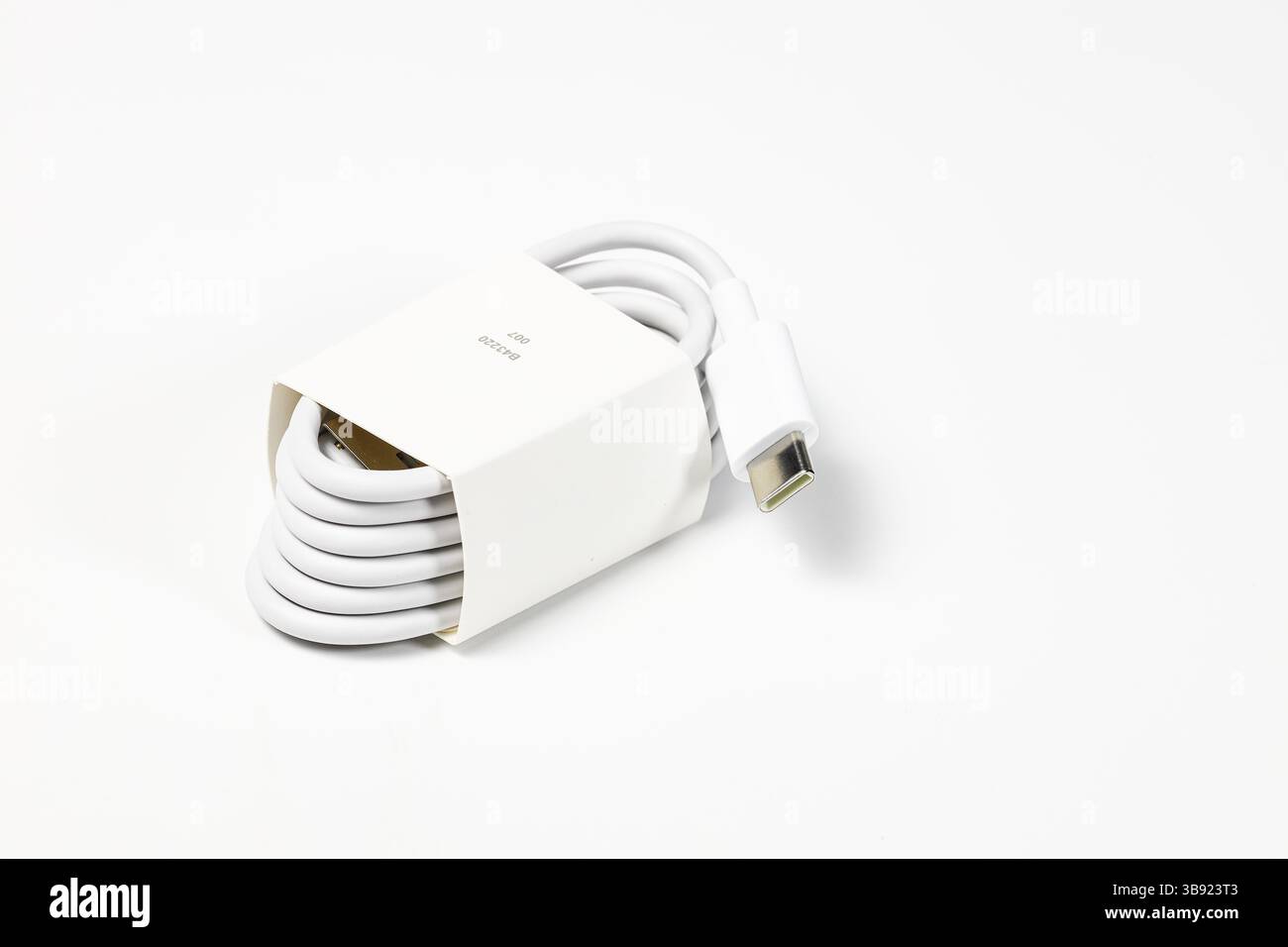 New white USB type charger cable in paper pack, compatible for many ...