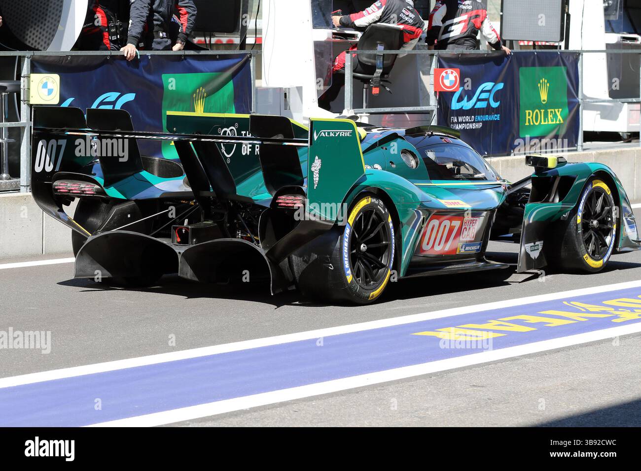 Francorchamps, Belgien. 08th May, 2025. WEC Total Energies 6 Hours Spa-Francorchamps, 07. - 10. Mai 2025 Im Bild: Harry Tincknell (GBR), Tom Gamble (GBR), Ross Gunn (GBR), im Aston Martin Valkyrie Credit: dpa/Alamy Live News Stock Photo