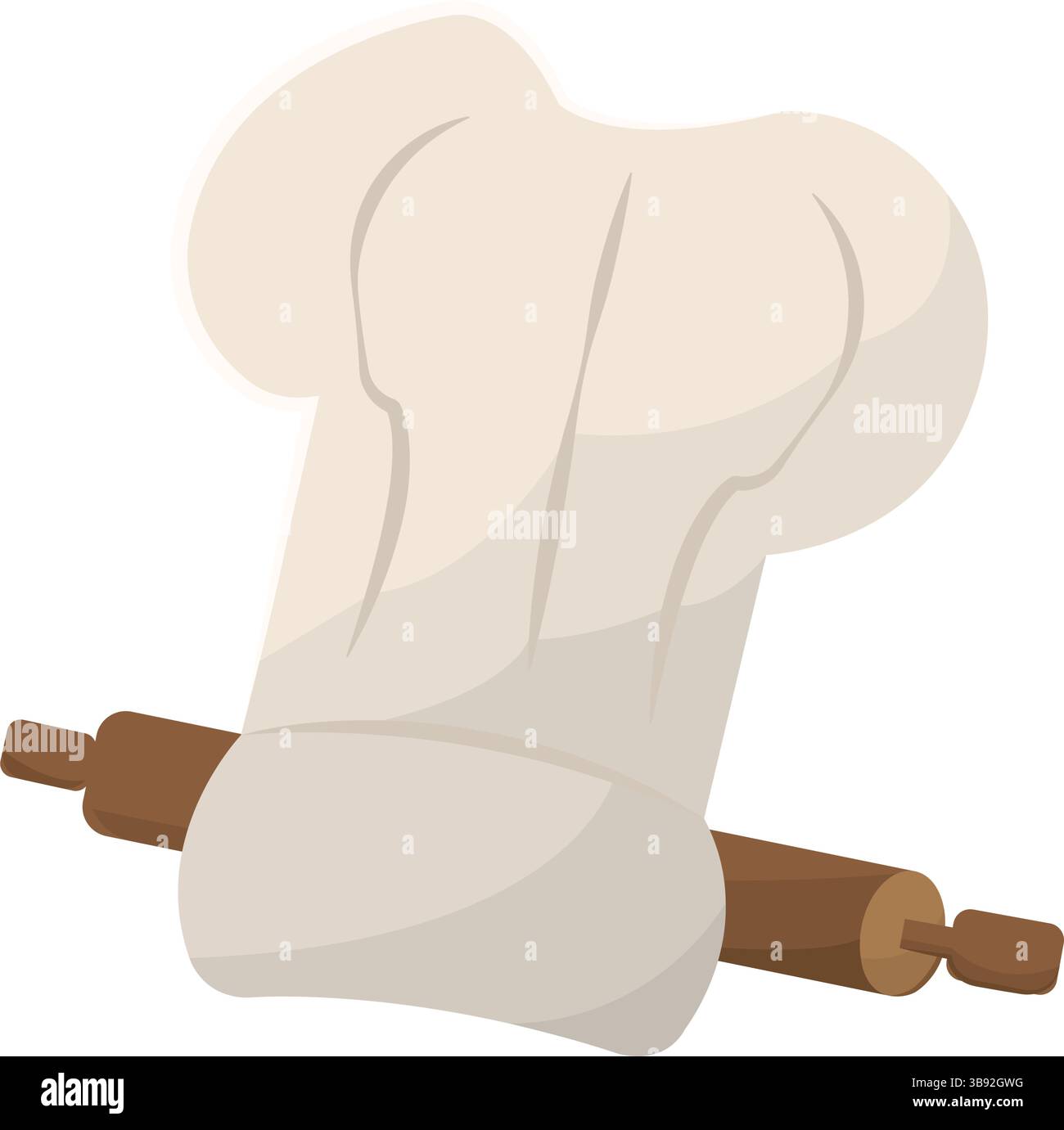 Chef hat with rolling pin. Vector illustration Stock Vector Image & Art ...