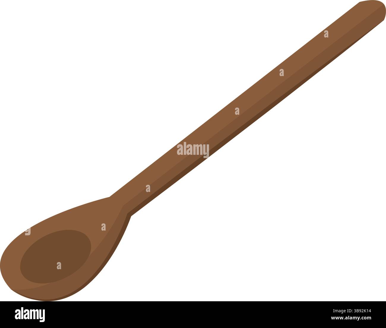 Frying Spoon Vector Wooden cooking spoon. Vector illustration Stock Vector Image & Art - Alamy