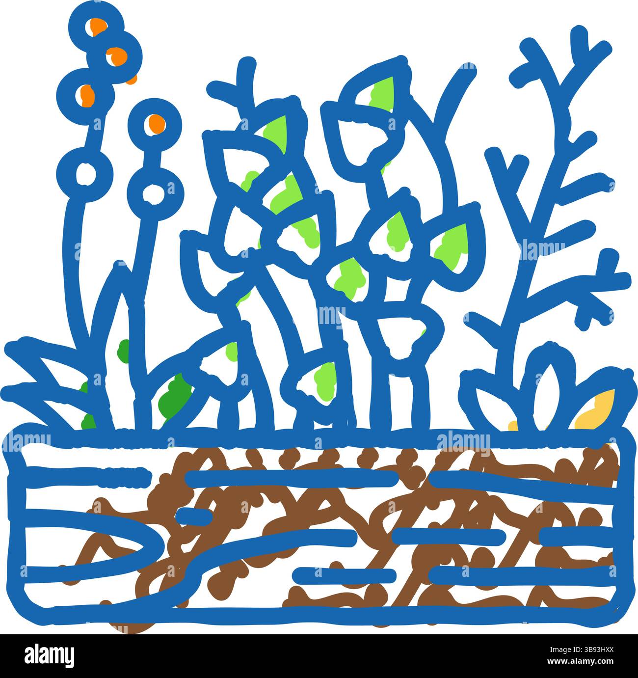 herbs urban gardening icon doodle illustration Stock Vector Image & Art ...