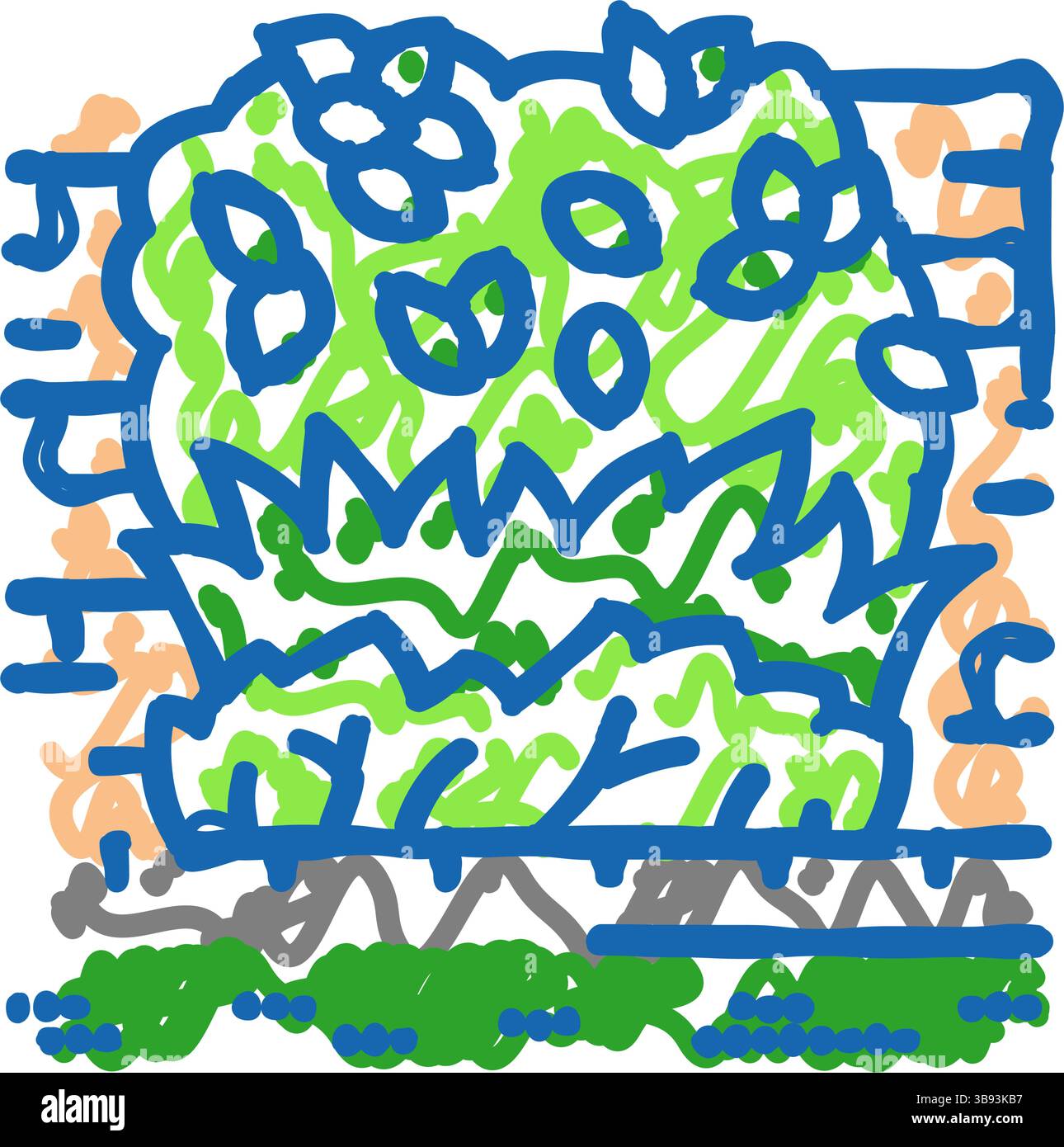 vertical gardening urban icon doodle illustration Stock Vector Image ...