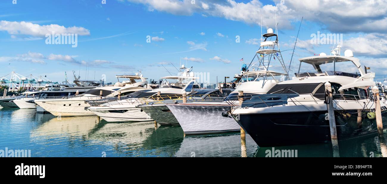 Image showcasing Summer vacation. Luxury marina. Motorboat yacht sailing at sea ...