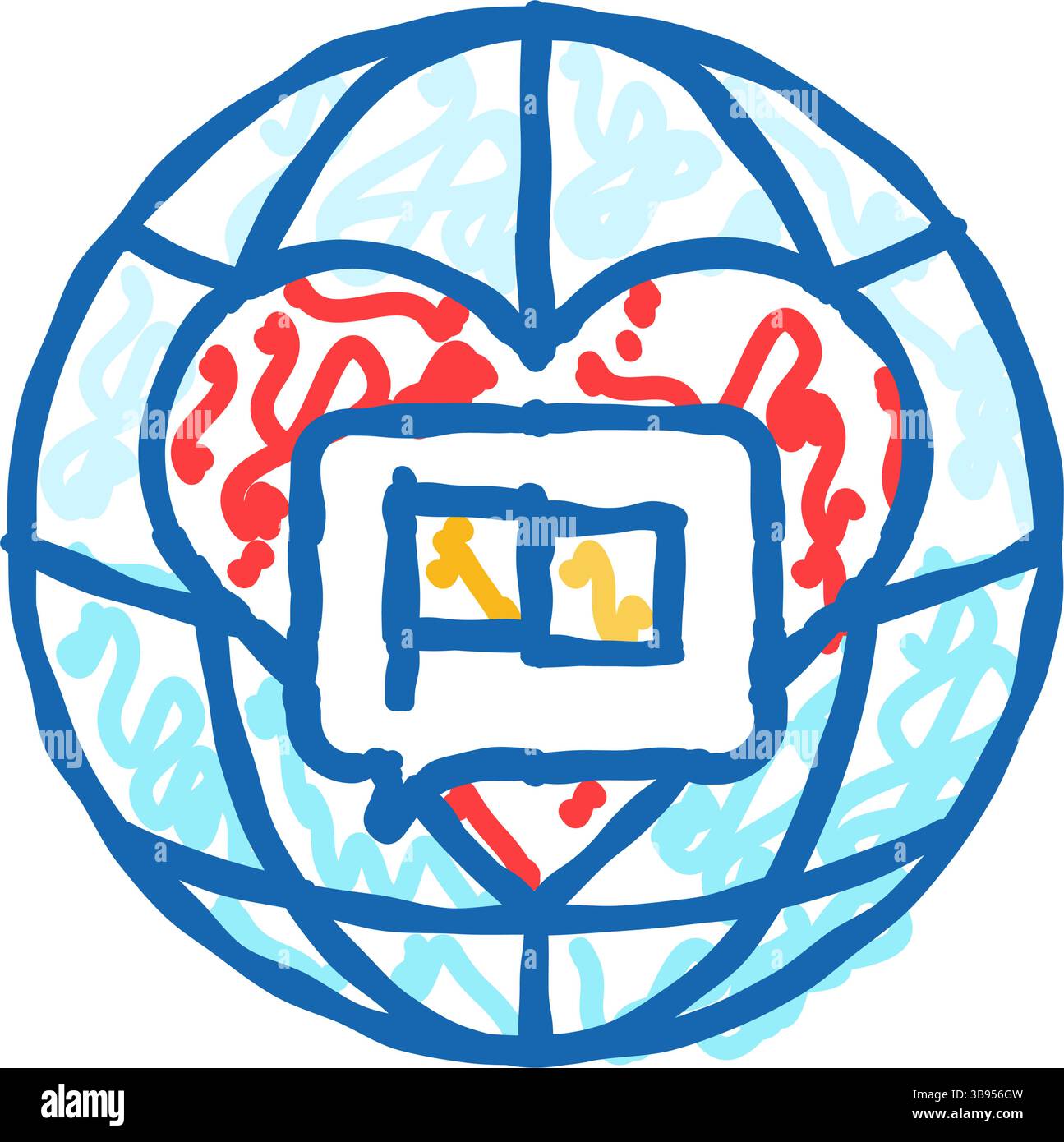 preventing exploitation environment in war icon doodle illustration ...