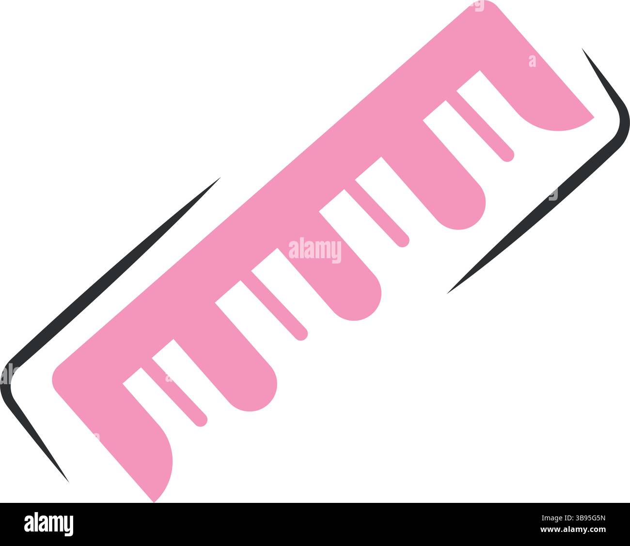 Pink measuring comb icon. Vector illustration Stock Vector Image & Art ...