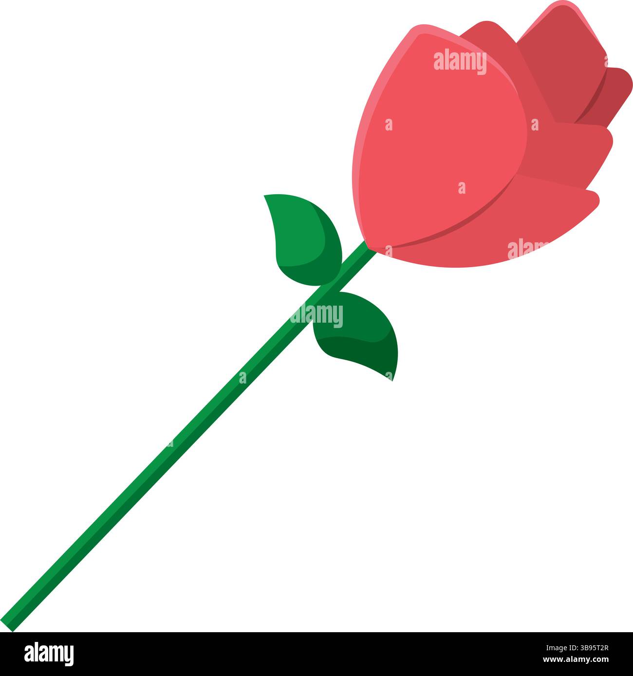 Single Rose Vector Graphics Single red rose flower. Vector illustration Stock Vector Image & Art ...