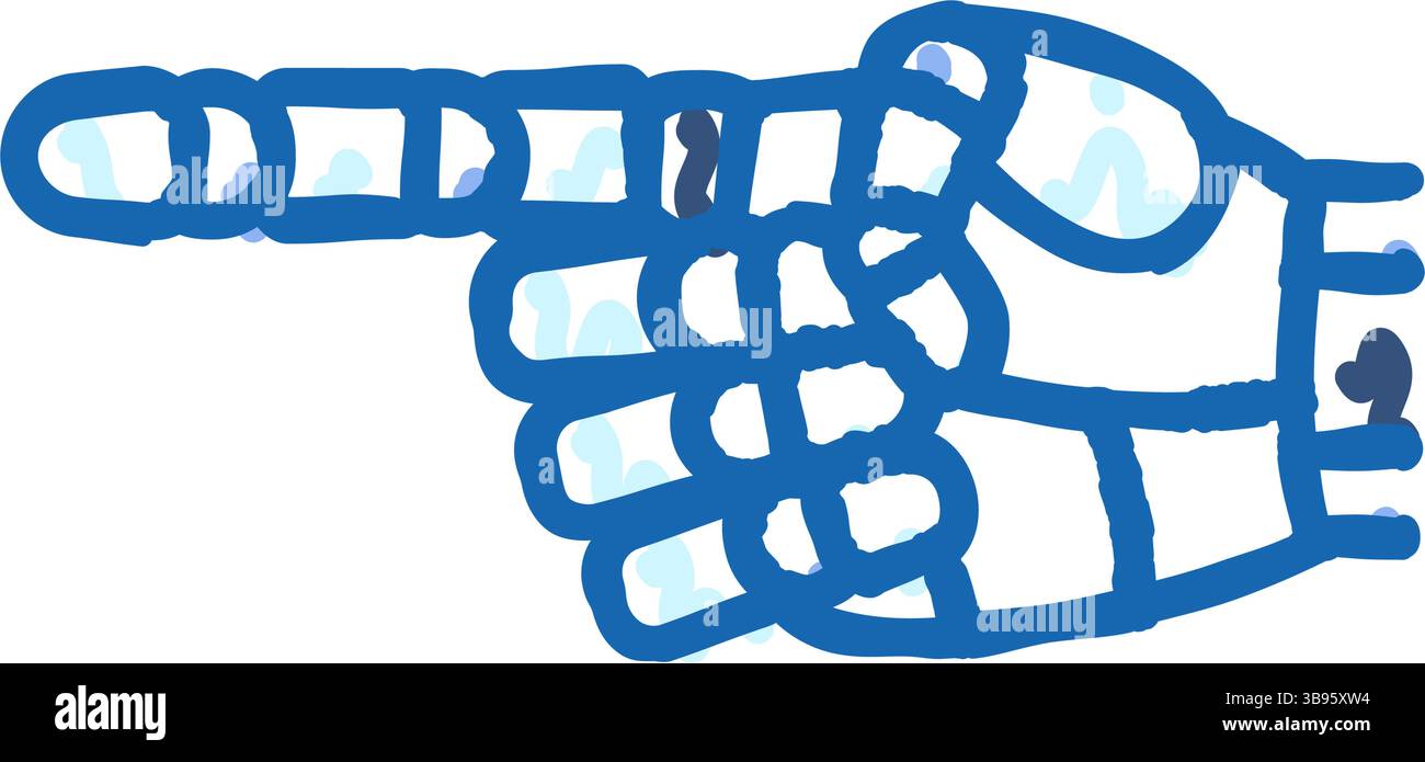 pointer robot hand gesture icon doodle illustration Stock Vector Image ...
