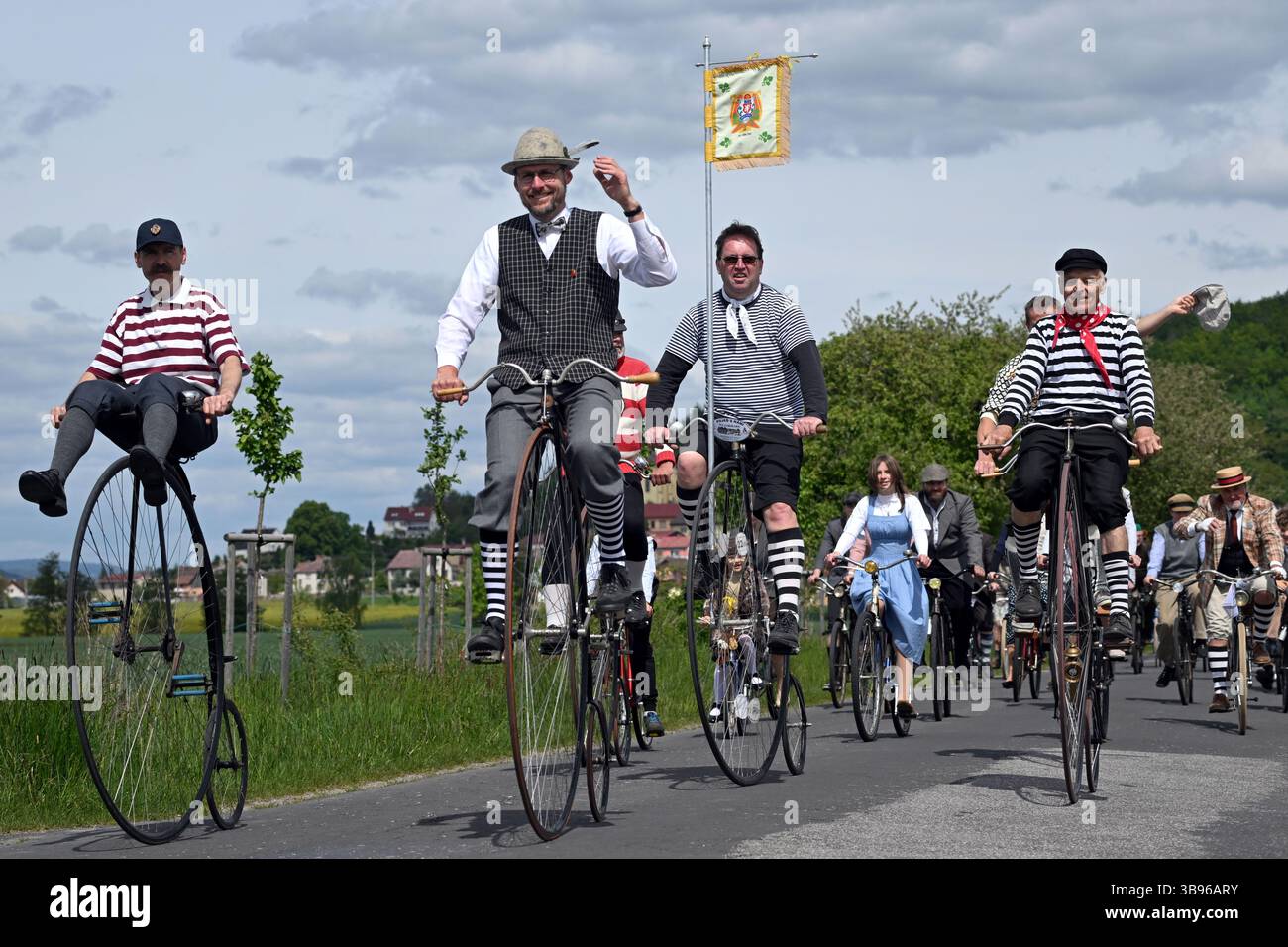 May 8 2025 Vsen Czech Republic: Participants in the annual Historic