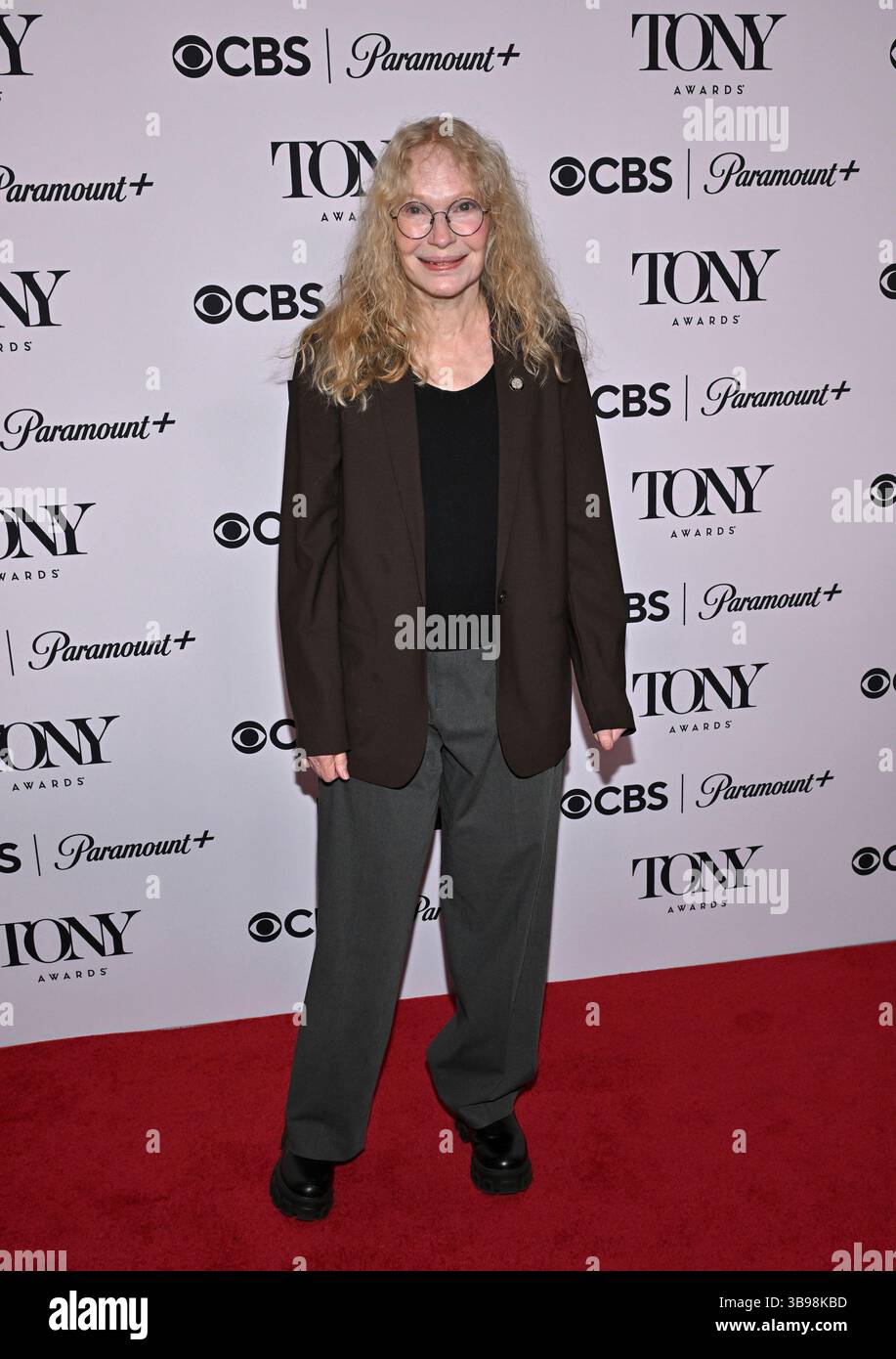 Mia Farrow attends the 78th Annual Tony Awards Meet the Nominees press ...