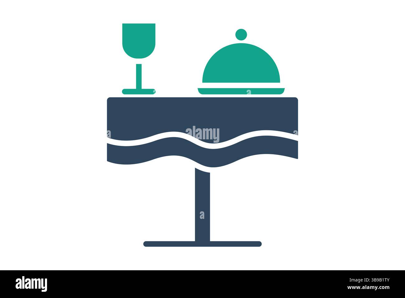 Banquet icon. solid icon style. icon related to catering services food. catering elements vector illustration Stock Vector