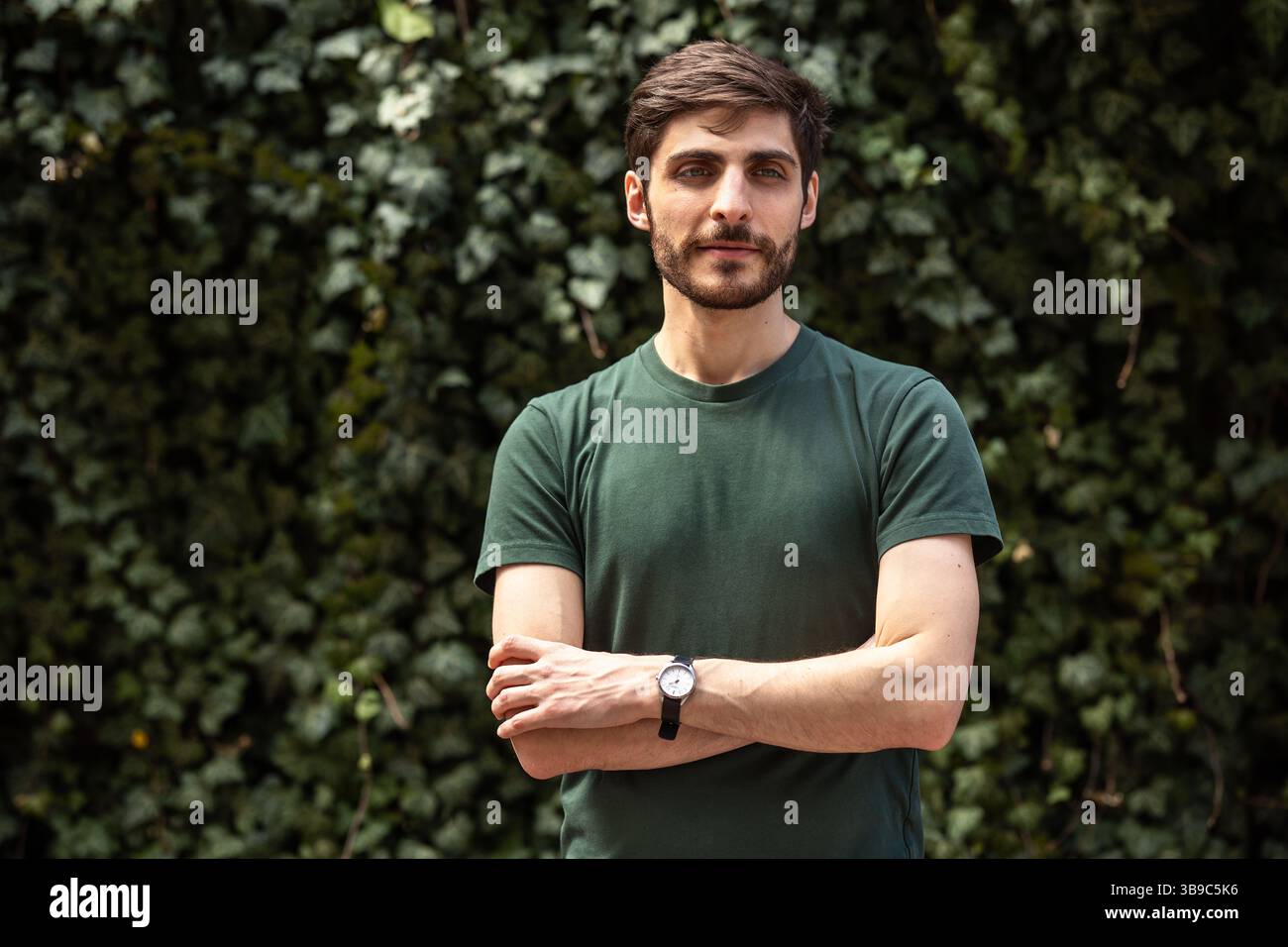 Man wearing brown shirt hi-res stock photography and images - Alamy
