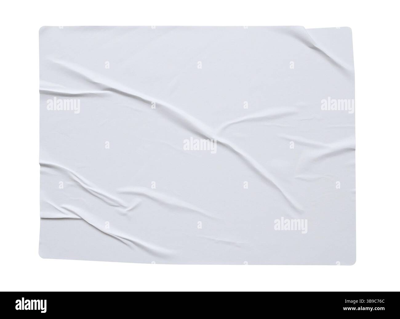 Blank paper sticker label texture isolated on white background Stock Photo