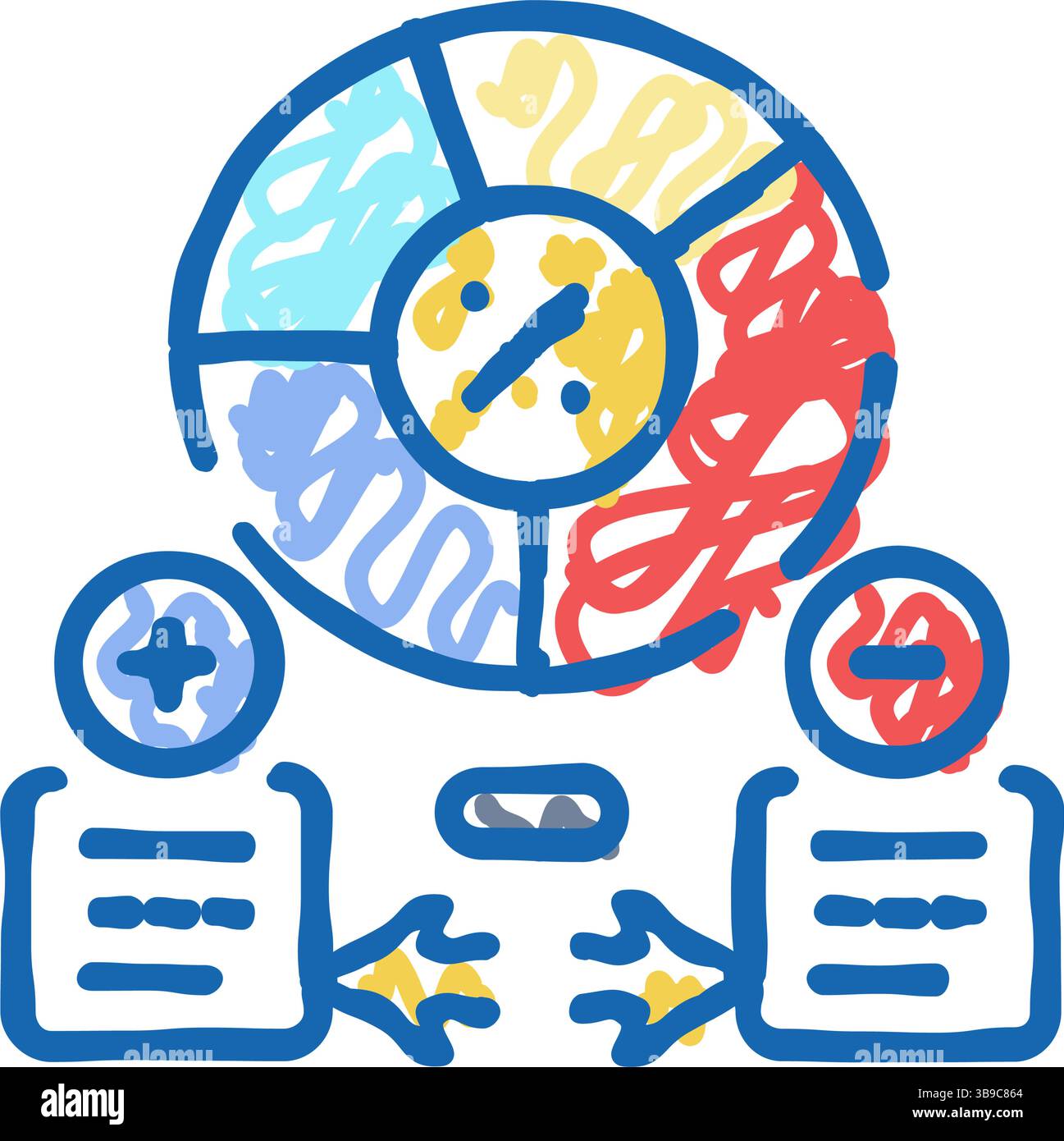 resource allocation business process icon doodle illustration Stock ...