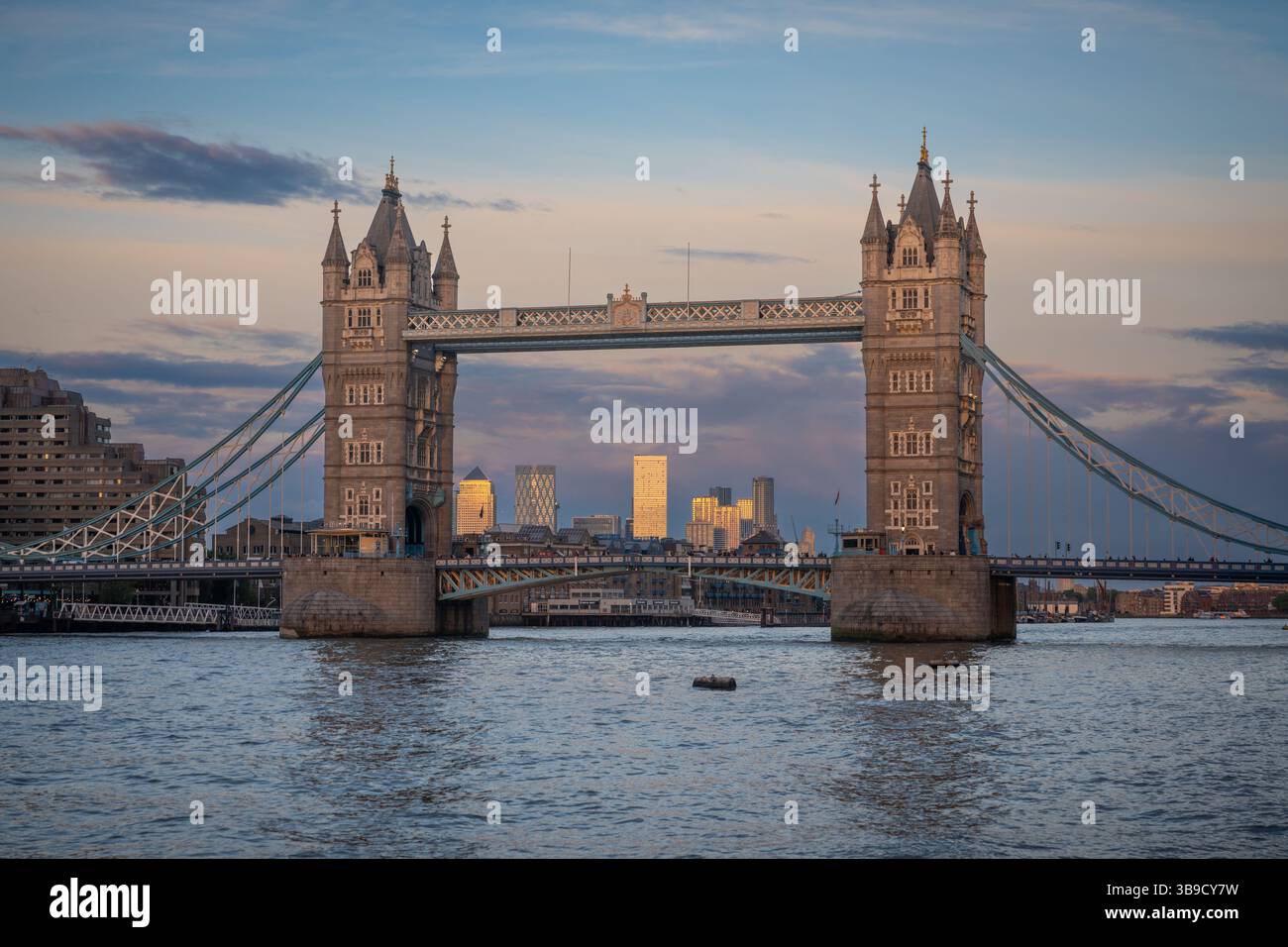 Tower Bridge and Sunset Stock Photo