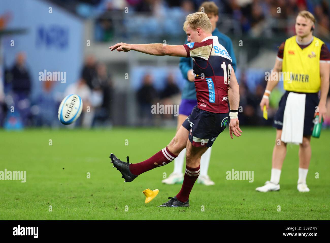 SYDNEY, AUSTRALIA - MAY 09: Tom Lynagh of Queensland Reds converts a ...