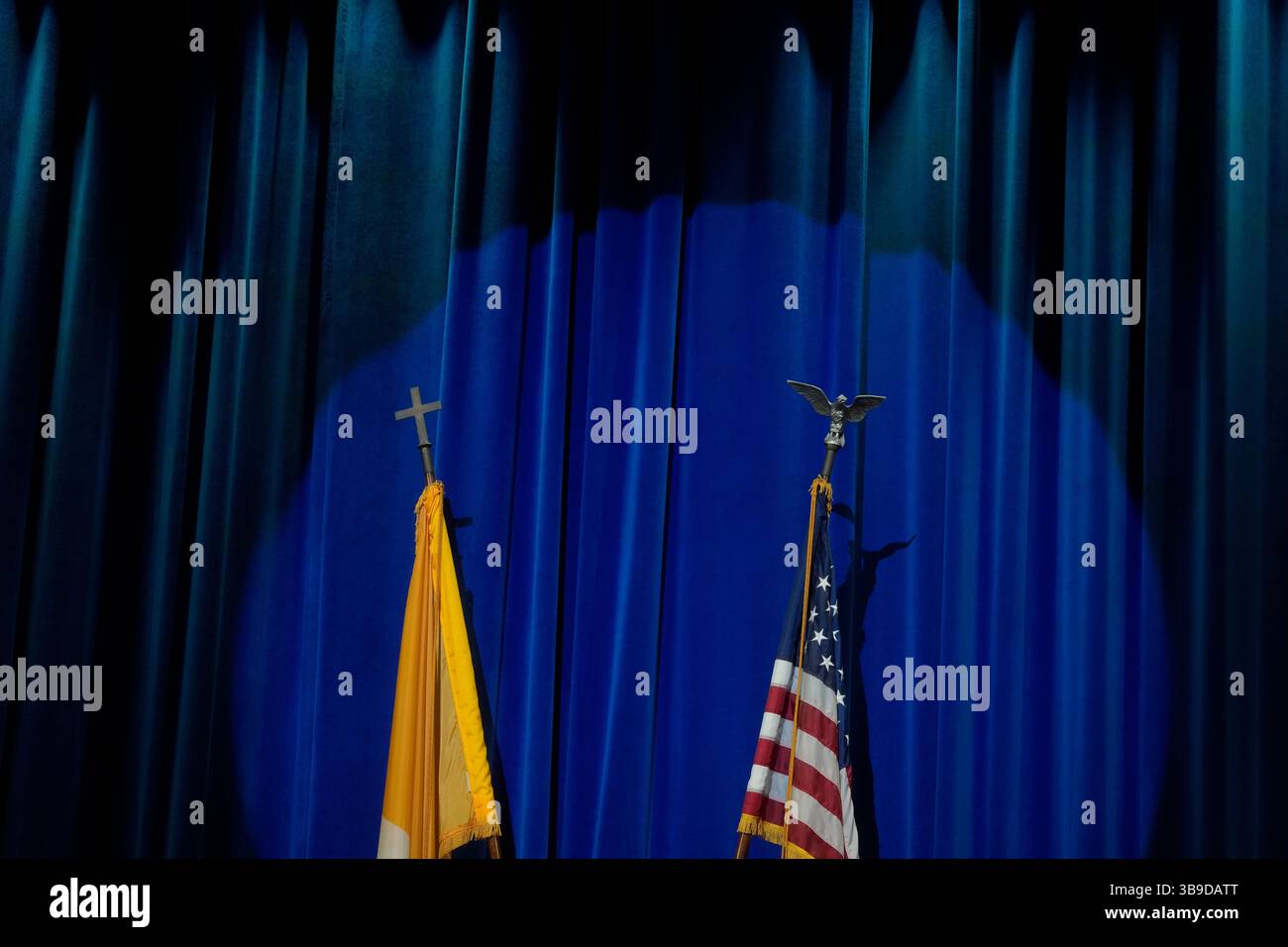 Pope Roma Flag The U.S. and Vatican flags are displayed at the North American College ...