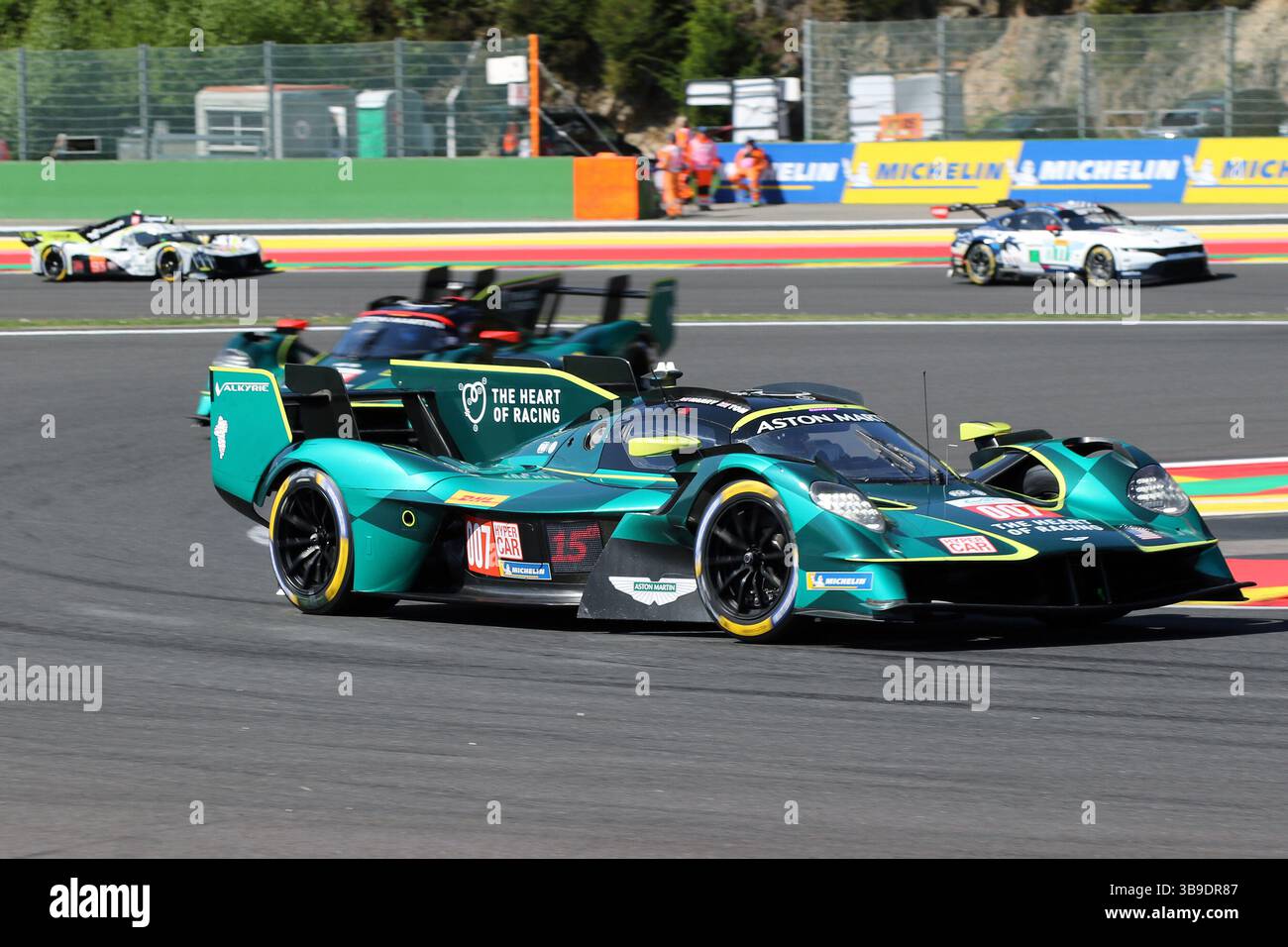 Francorchamps, Belgien. 09th May, 2025. WEC Total Energies 6 Hours Spa-Francorchamps, 07. - 10. Mai 2025 Im Bild: Harry Tincknell (GBR), Tom Gamble (GBR), Ross Gunn (GBR), im Aston Martin Valkyrie Credit: dpa/Alamy Live News Stock Photo